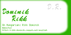 dominik rikk business card